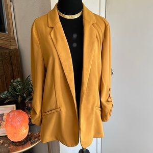 Mustard color drape blazer size M. 89th+Madison